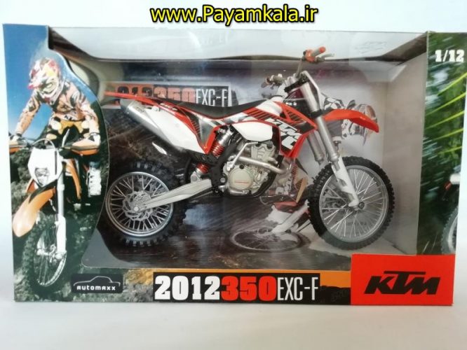 (سایز بزرگ) ماکت فلزی موتورسیکلت کی تی ام (KTM 2012 350 EXC-F)(1/12)