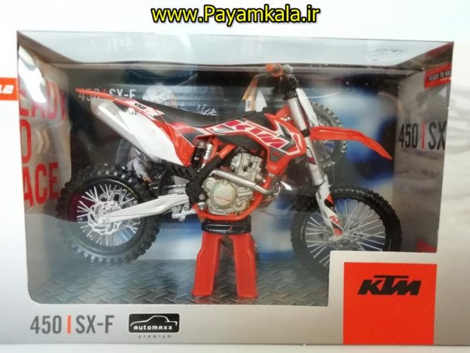 (سایز بزرگ) ماکت فلزی موتورسیکلت کی تی ام (KTM SX-F)(1/12)