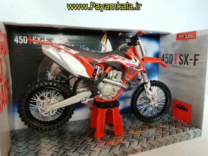 (سایز بزرگ) ماکت فلزی موتورسیکلت کی تی ام (KTM SX-F)(1/12)