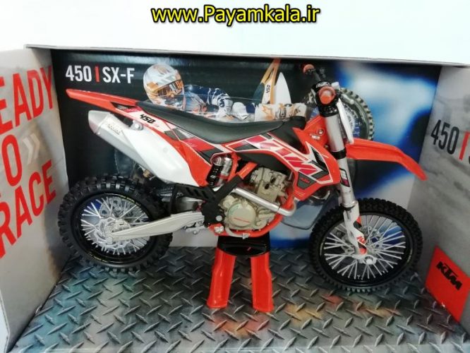 (سایز بزرگ) ماکت فلزی موتورسیکلت کی تی ام (KTM SX-F)(1/12)