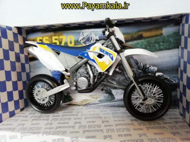 (سایز بزرگ) ماکت فلزی موتورسیکلت هوسابرگ (HUSABERG FS570 2010)(1/12)