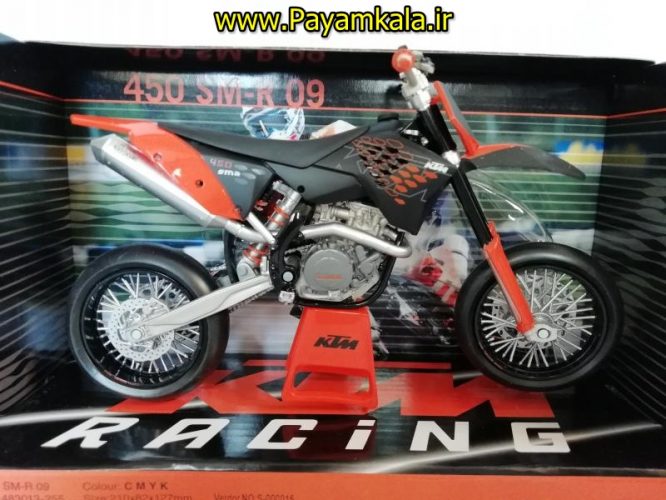 (سایز بزرگ) ماکت فلزی موتورسیکلت کی تی ام (KTM 450SM-R 09)(1/12)