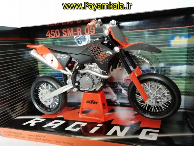 (سایز بزرگ) ماکت فلزی موتورسیکلت کی تی ام (KTM 450SM-R 09)(1/12)