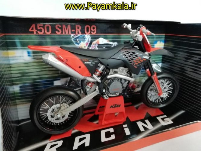 (سایز بزرگ) ماکت فلزی موتورسیکلت کی تی ام (KTM 450SM-R 09)(1/12)