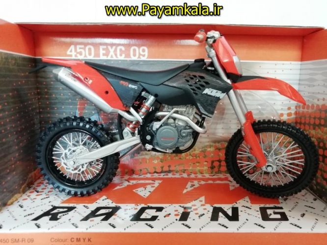 (سایز بزرگ) ماکت فلزی موتورسیکلت کی تی ام (KTM EXC 09)(1/12)