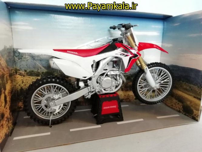 (سایز بزرگ) ماکت فلزی موتورسیکلت هوندا (HONDA CRF 450R)(1/12)