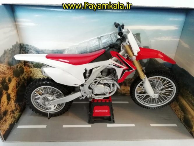 (سایز بزرگ) ماکت فلزی موتورسیکلت هوندا (HONDA CRF 450R)(1/12)