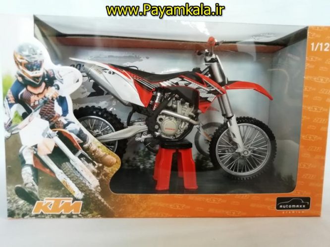 (سایز بزرگ) ماکت فلزی موتورسیکلت کی تی ام (KTM 350 SXF 2012)(1/12)