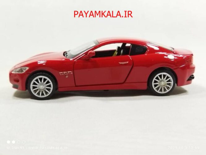 (چهار در بازشو+پخش موسیقی) اسباب بازی ماشین مازراتی متوسط (MASERATI) موزیکال-چراغدار فلزی قرمز