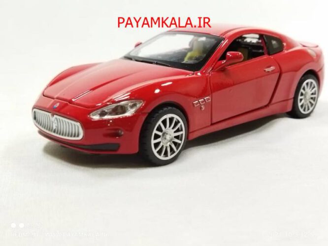 (چهار در بازشو+پخش موسیقی) اسباب بازی ماشین مازراتی متوسط (MASERATI) موزیکال-چراغدار فلزی قرمز