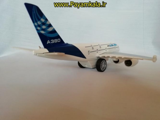 هواپیما مسافربری ایرلاینر AIRLINER صدادار-چراغدار فلزی (کد 380)