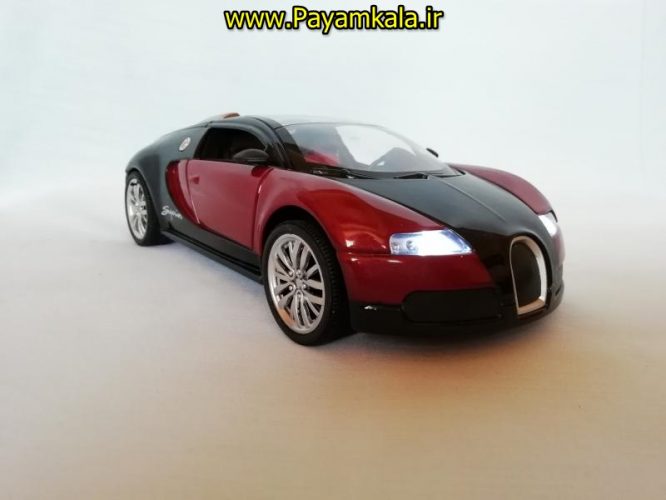 (موزیکال-چراغدار) ماکت فلزی عقب کش بوگاتی بزرگ (1:24) (Bugatti)