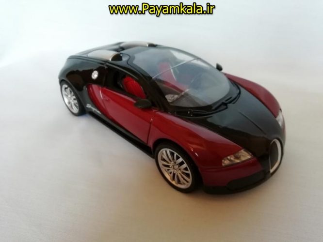 (موزیکال-چراغدار) ماکت فلزی عقب کش بوگاتی بزرگ (1:24) (Bugatti)