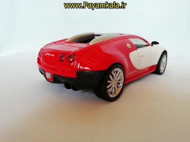 (موزیکال-چراغدار) ماکت فلزی عقب کش بوگاتی بزرگ (1:24) (Bugatti)