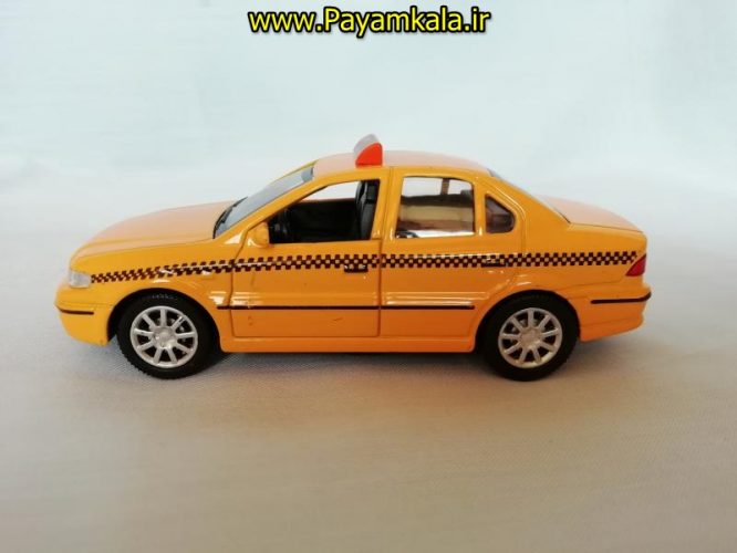 اسباب بازی تاکسی عقب کش فلزی سمند (SAMAND TAXI) چراغدار موزیکال