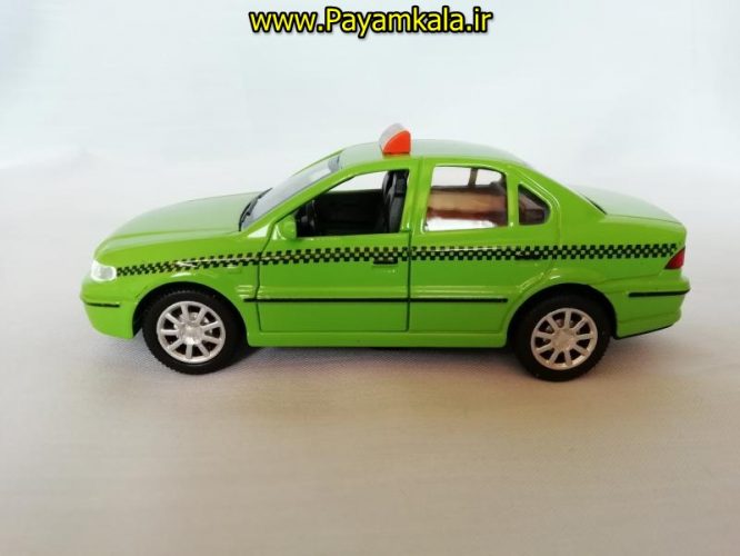 اسباب بازی تاکسی عقب کش فلزی سمند (SAMAND TAXI) چراغدار موزیکال