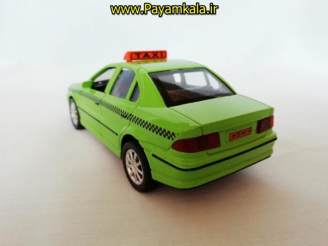 اسباب بازی تاکسی عقب کش فلزی سمند (SAMAND TAXI) چراغدار موزیکال