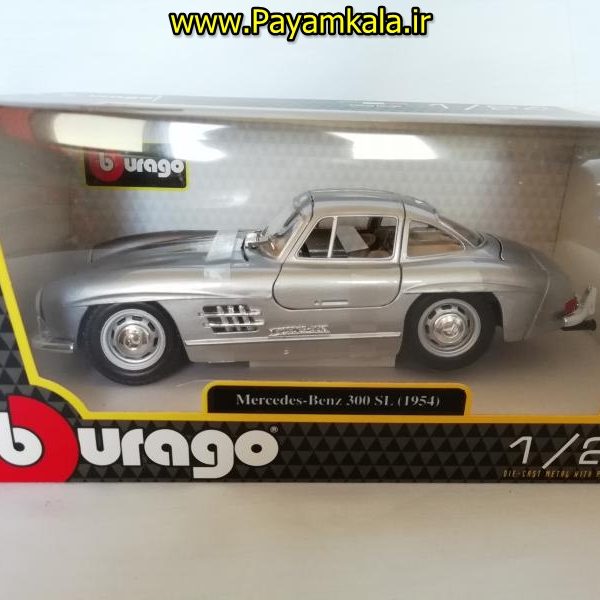 ماکت فلزی مرسدس بنز بزرگ (1:24) (MERCEDES-BENZ 300SL 1954 BY BURAGO)