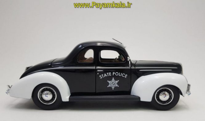 ماکت فلزی فورد پلیس بزرگ (1:18) مدل 1939 FORD DELUXE STATE POLICE