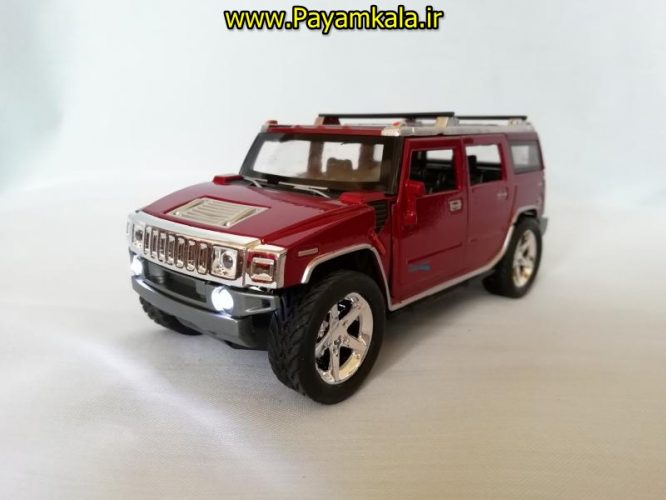 (853D) اسباب بازی ماشین هامر متوسط (HUMMER) موزیکال-چراغدار فلزی