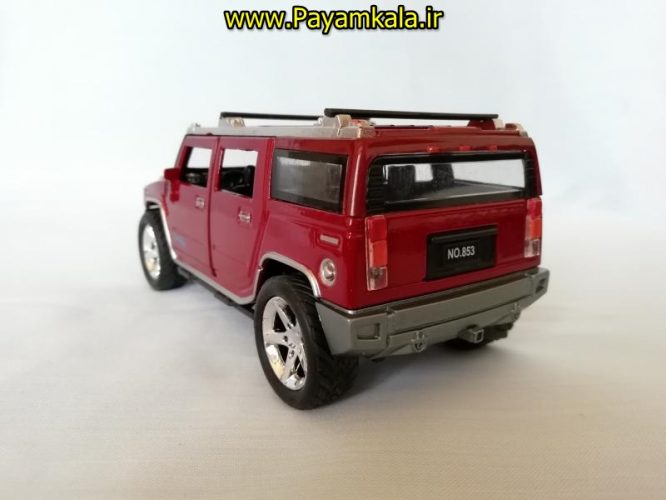 (853D) اسباب بازی ماشین هامر متوسط (HUMMER) موزیکال-چراغدار فلزی