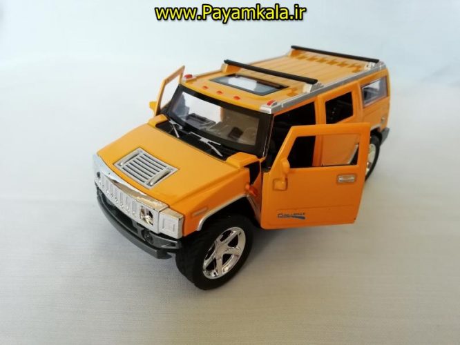 (853D) اسباب بازی ماشین هامر متوسط (HUMMER) موزیکال-چراغدار فلزی