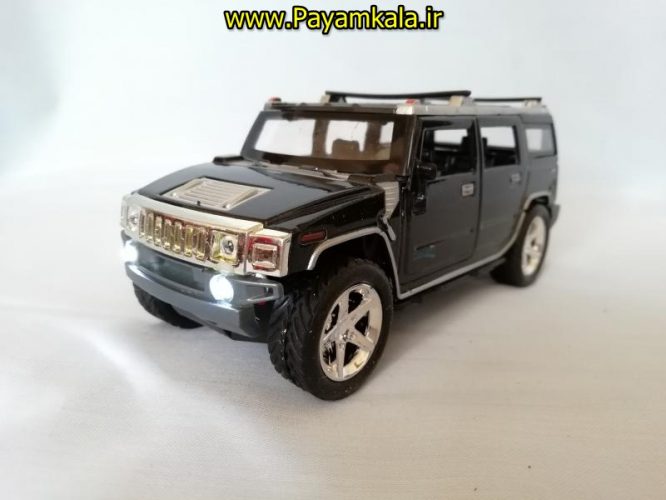 (853D) اسباب بازی ماشین هامر متوسط (HUMMER) موزیکال-چراغدار فلزی