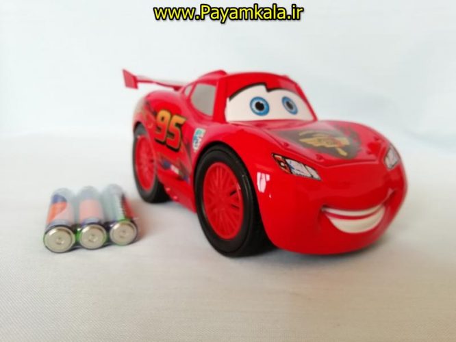 (هوشمند-موزیکال-فلزی-باطری خور) ماشین مک کویین هوشمند (Lightning McQueen)