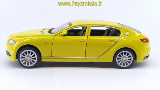 اسباب بازی ماشین بوگاتی گالیبیه متوسط (Bugatti) موزیکال-چراغدار فلزی زرد
