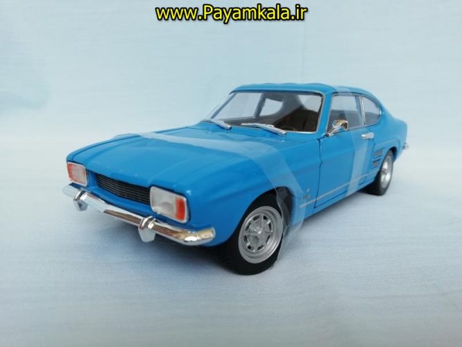 ماکت ماشین اسباب بازی فورد کاپری بزرگ (1:24) (WELLY)(1969 FORD CAPRI) آبی