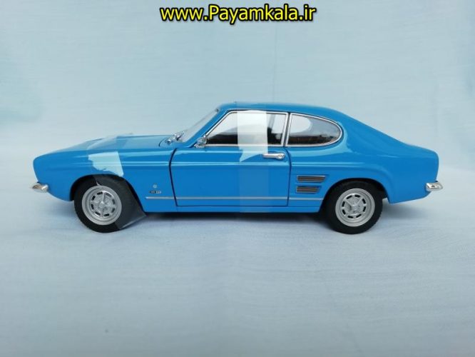 ماکت ماشین اسباب بازی فورد کاپری بزرگ (1:24) (WELLY)(1969 FORD CAPRI) آبی