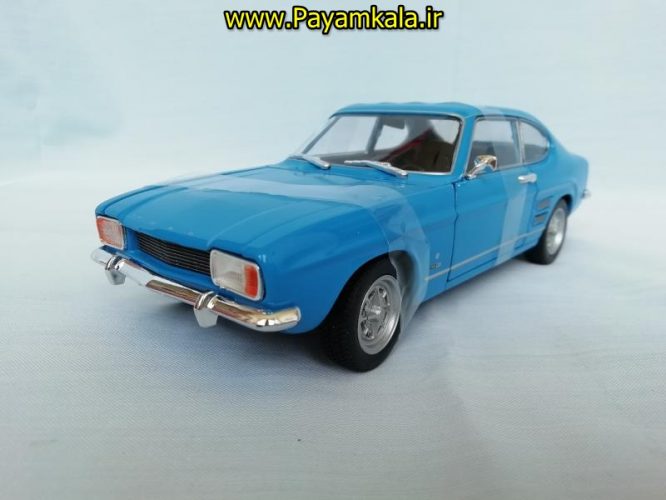 ماکت ماشین اسباب بازی فورد کاپری بزرگ (1:24) (WELLY)(1969 FORD CAPRI) آبی