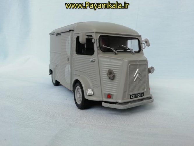 ماکت ماشین اسباب بازی سیتروئن بزرگ (1:24) (WELLY)(CITROEN TYPE H) طوسی