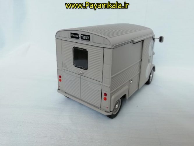 ماکت ماشین اسباب بازی سیتروئن بزرگ (1:24) (WELLY)(CITROEN TYPE H) طوسی