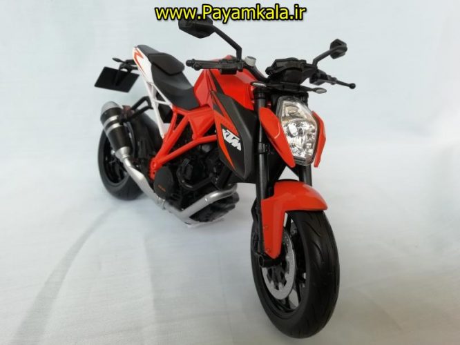 (سایز بزرگ) ماکت فلزی موتورسیکلت کی تی ام (KTM 1290 SUPER DUKE R BY WELLY)(1/10)