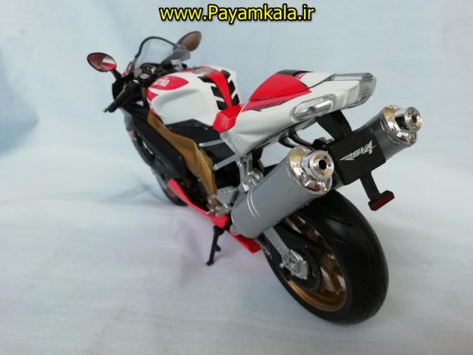 (سایز بزرگ) ماکت فلزی موتورسیکلت آپریلیا (APRILIA RSV 1000R FACTORY BY WELLY)(1/10)