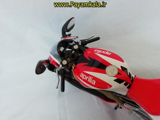 (سایز بزرگ) ماکت فلزی موتورسیکلت آپریلیا (APRILIA RSV 1000R FACTORY BY WELLY)(1/10)