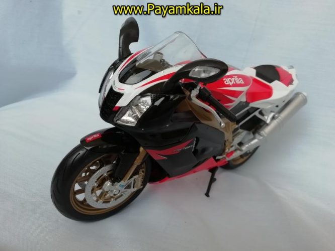 (سایز بزرگ) ماکت فلزی موتورسیکلت آپریلیا (APRILIA RSV 1000R FACTORY BY WELLY)(1/10)