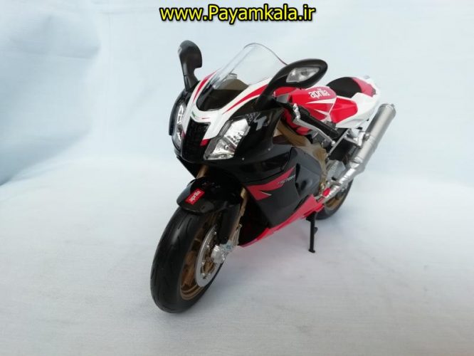 (سایز بزرگ) ماکت فلزی موتورسیکلت آپریلیا (APRILIA RSV 1000R FACTORY BY WELLY)(1/10)