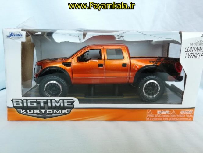 ماکت ماشین اسباب بازی تحت لیسانس فورد رپتور بزرگ (1:24) (JADA)(FORD F-150 SVT RAPTOR) مسی