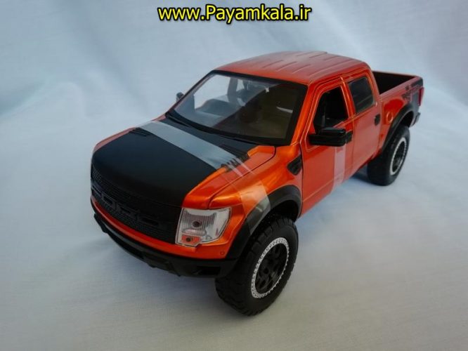 ماکت ماشین اسباب بازی تحت لیسانس فورد رپتور بزرگ (1:24) (JADA)(FORD F-150 SVT RAPTOR) مسی