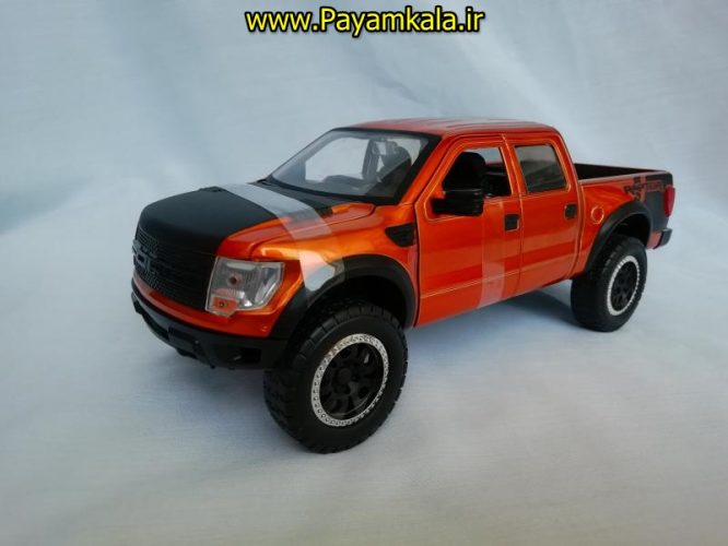 ماکت ماشین اسباب بازی تحت لیسانس فورد رپتور بزرگ (1:24) (JADA)(FORD F-150 SVT RAPTOR) مسی