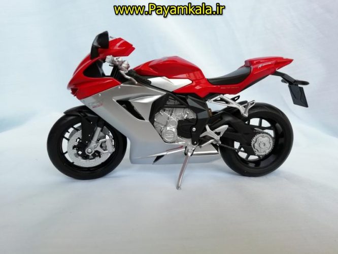 (سایز بزرگ) ماکت فلزی موتورسیکلت ام وی (MV AGUSTA F3 800 BY WELLY)(1/10)