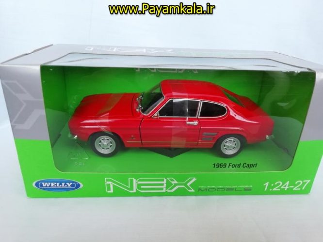 ماکت ماشین اسباب بازی فورد کاپری بزرگ (1:24) (WELLY)(1969 FORD CAPRI)