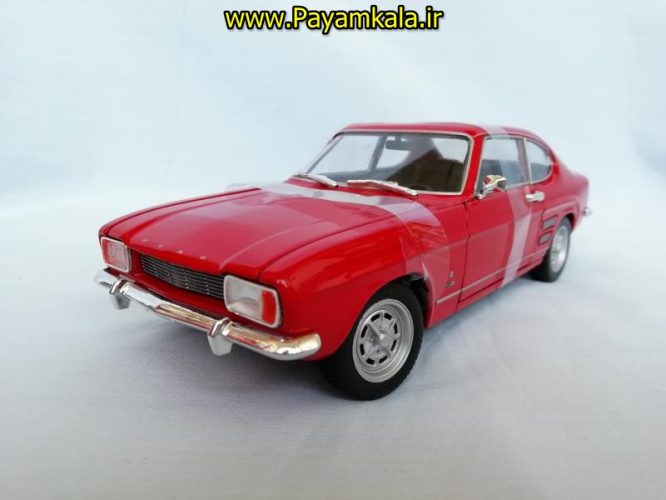 ماکت ماشین اسباب بازی فورد کاپری بزرگ (1:24) (WELLY)(1969 FORD CAPRI)