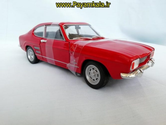 ماکت ماشین اسباب بازی فورد کاپری بزرگ (1:24) (WELLY)(1969 FORD CAPRI)