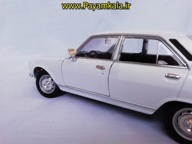 ماکت ماشین اسباب بازی پژو 504 بزرگ (1:24) (WELLY)(PEUGEOT 504 1968) سفید