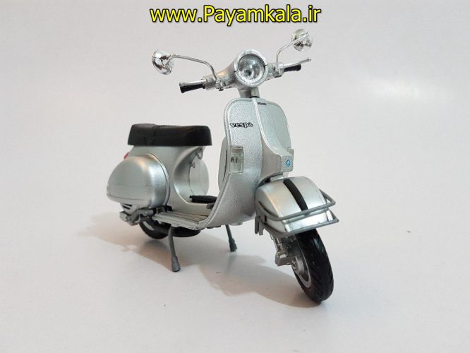 (سایز بزرگ) ماکت فلزی موتورسیکلت وسپا (VESPA BY NEWRAY)(1/12) رنگ قرمز - Image 7