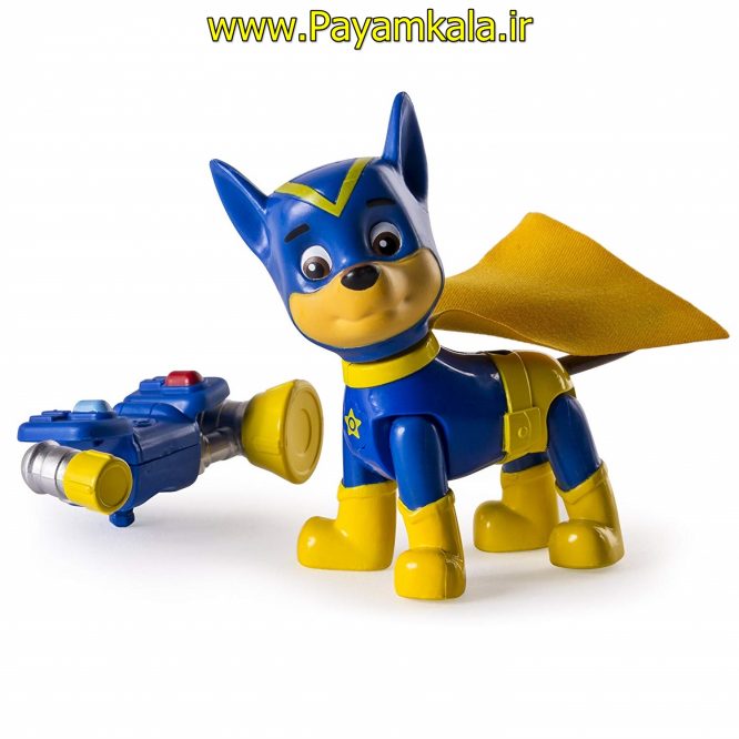 اکشن فیگور شخصیت سگ نگهبان شنلدار (Paw Patrol - Chase Super Pups Figure)