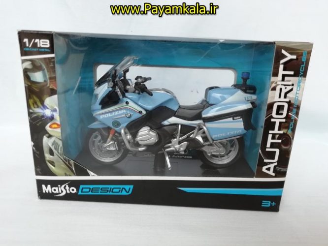 ماکت فلزی موتورسیکلت ب ام و پلیس (BMW R1200RT POLIZIA BY MAISTO)(1/18)